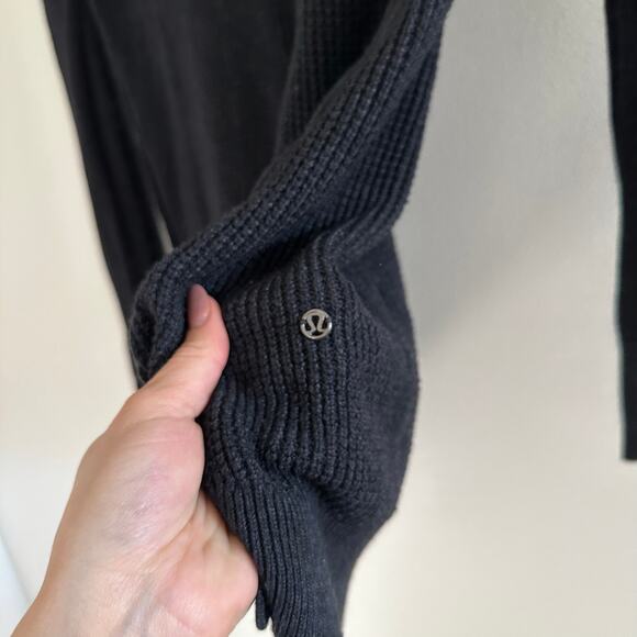 Lululemon The Sweater Life V-Neck Pullover Sweater Black 4 - Picture 7 of 8